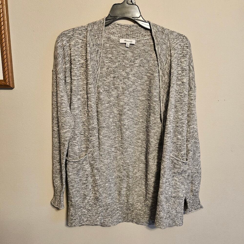 Madewell Marled Bradley Cardigan Sweater Gray XS